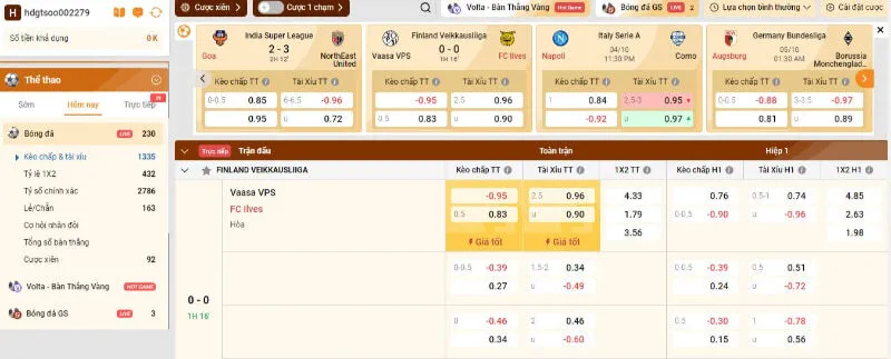 Cá cược bóng đá online Debet - Uy tín an toàn trả thưởng cao 3 Kèo châu Á trong cá độ bóng đá online Debet